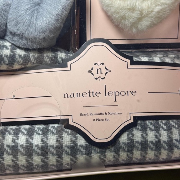 New in Box Nanette Lepore Scarf, Earmuff & Keychain Accessory Set - Picture 6 of 10